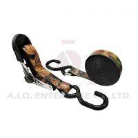 A.I.Q.捆绑带专家- LT0005SS-35 日本畅销 棘轮货物绑带-不銹钢手拉器捆绑带S钩1”x3.5M固定带《落叶迷彩织带》