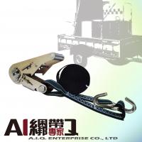 A.I.Q.捆绑带专家- LT0115 棘轮货物绑带-重型手拉器 捆绑带J钩 1-1/2”x5M(17英尺)快速捆物带 固定绳 固定带